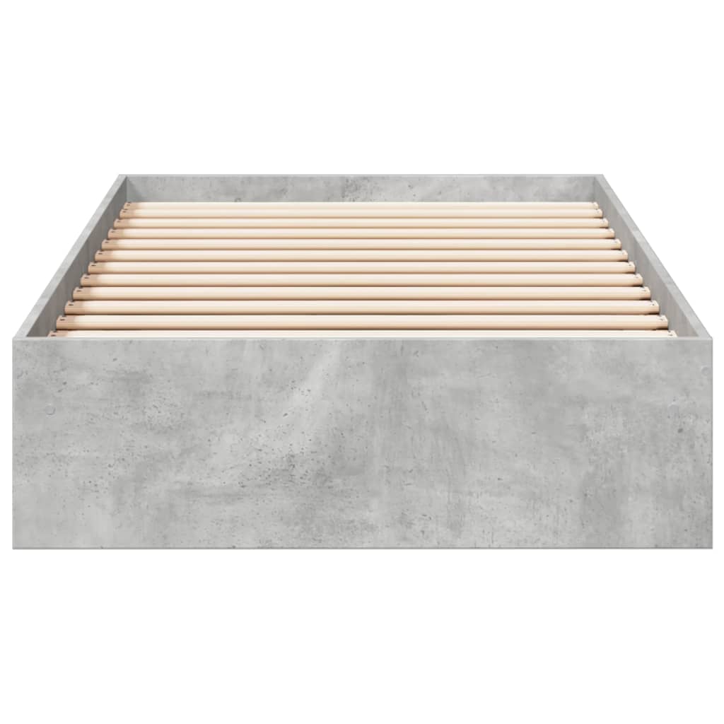 Bedframe met lades bewerkt hout betongrijs 90x200 cm is nu te koop bij PeponiXL, paradijselijk wonen!