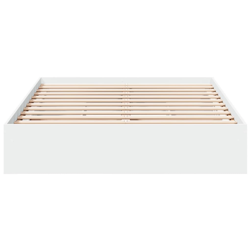 Bedframe met lades bewerkt hout wit 140x190 cm is nu te koop bij PeponiXL, paradijselijk wonen!