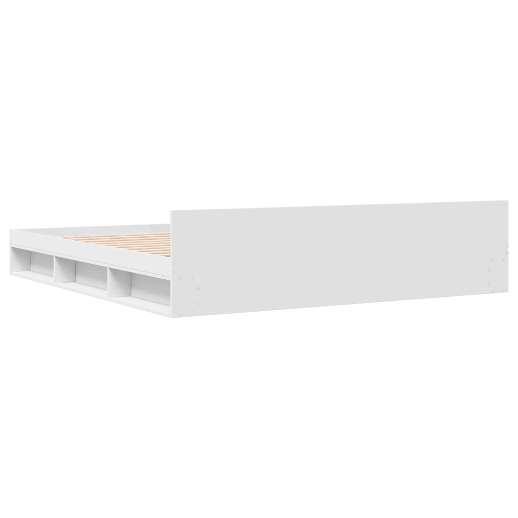 Bedframe met lades bewerkt hout wit 180x200 cm is nu te koop bij PeponiXL, paradijselijk wonen!