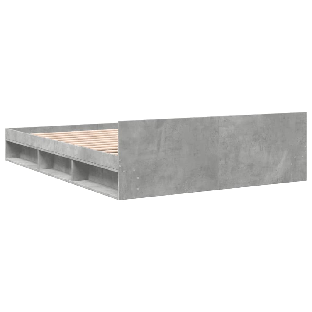 Bedframe met lades bewerkt hout betongrijs 150x200 cm is nu te koop bij PeponiXL, paradijselijk wonen!