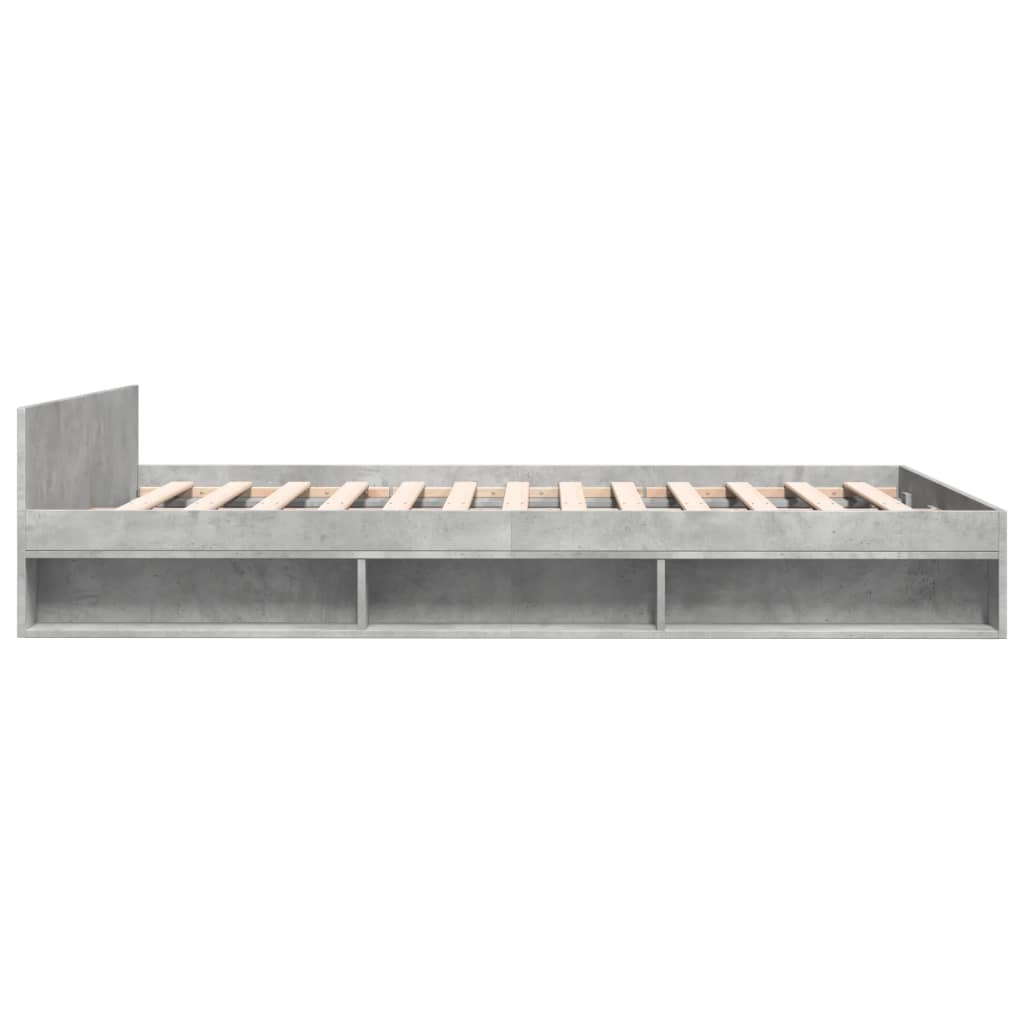 Bedframe met lades bewerkt hout betongrijs 140x200 cm is nu te koop bij PeponiXL, paradijselijk wonen!