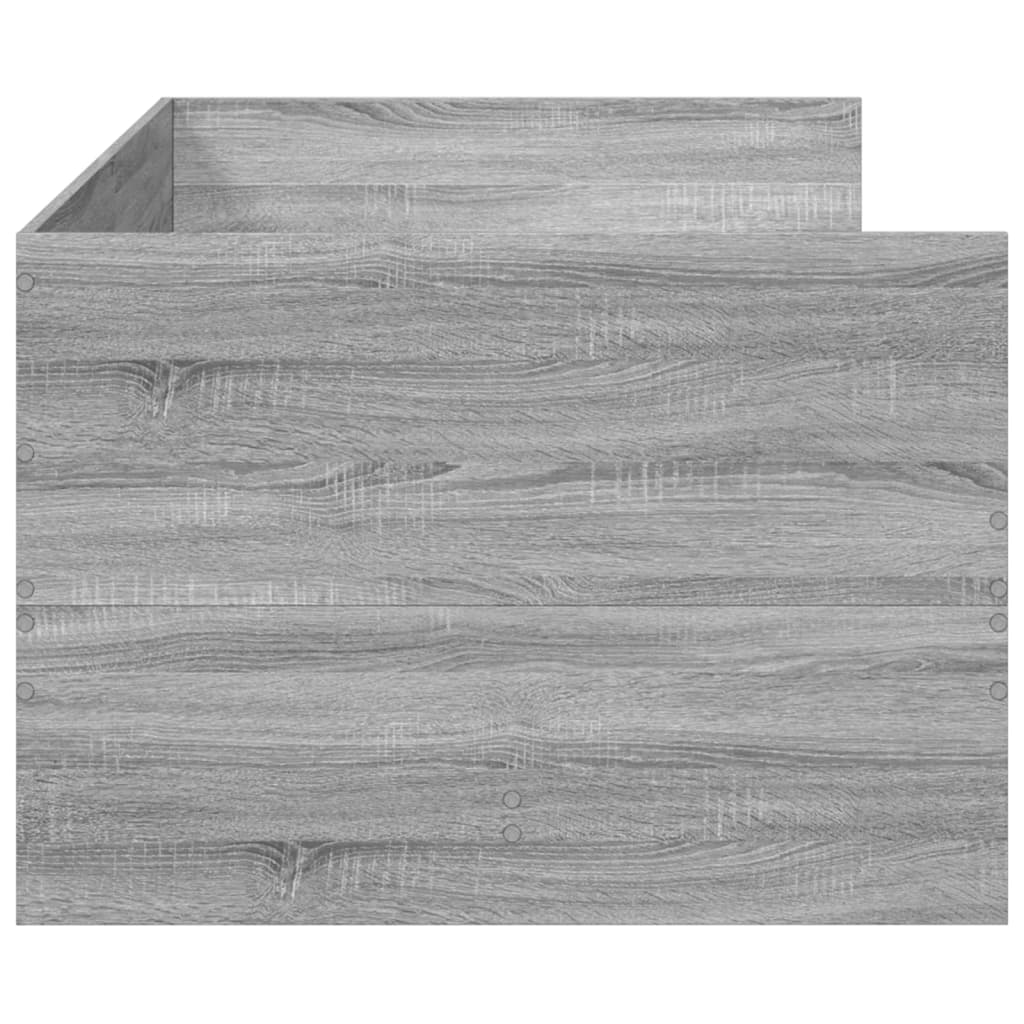 Slaapbank met lades zonder matras 100x200 cm grijs sonoma eiken is nu te koop bij PeponiXL, paradijselijk wonen!