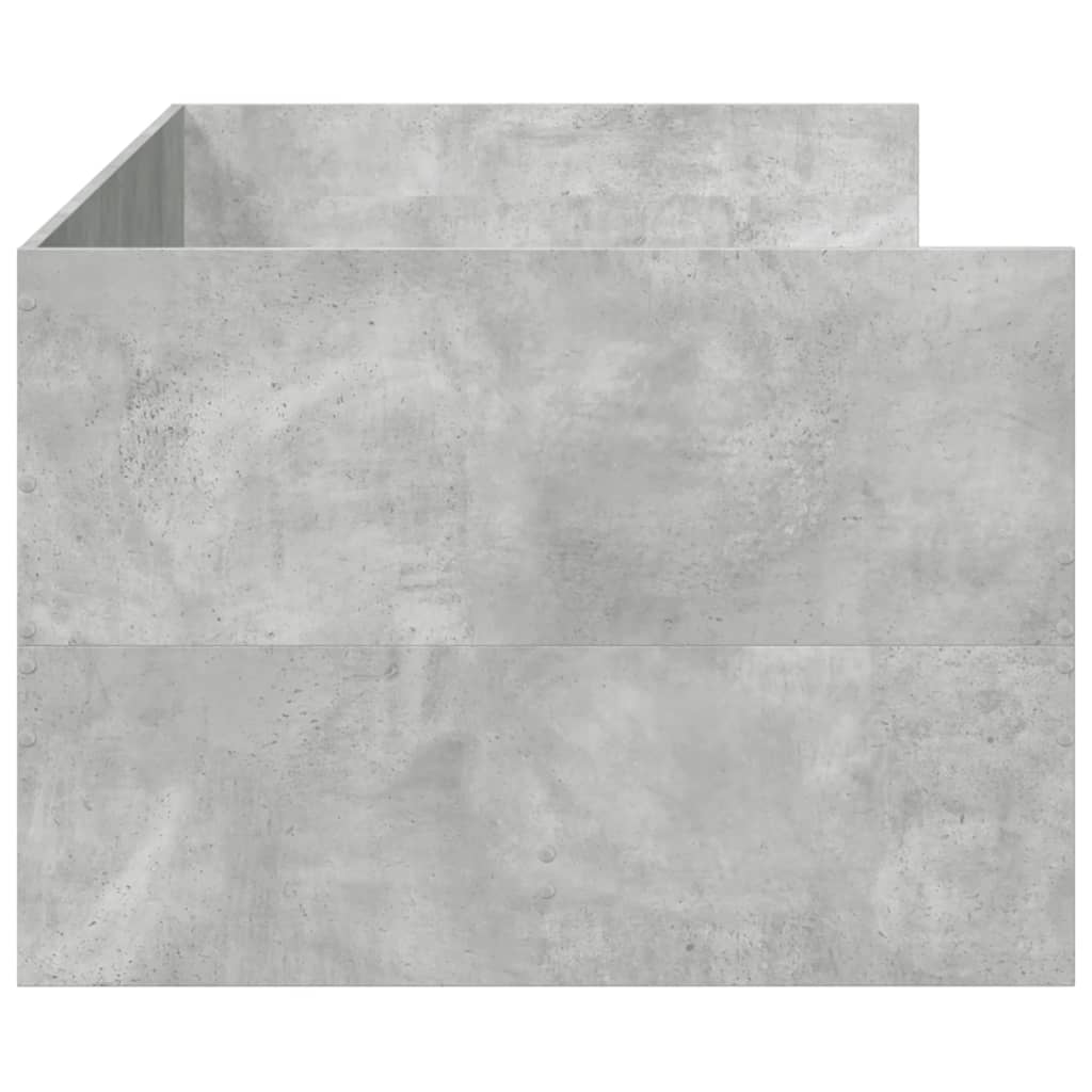 Slaapbank met lades zonder matras 90x200 cm betongrijs is nu te koop bij PeponiXL, paradijselijk wonen!