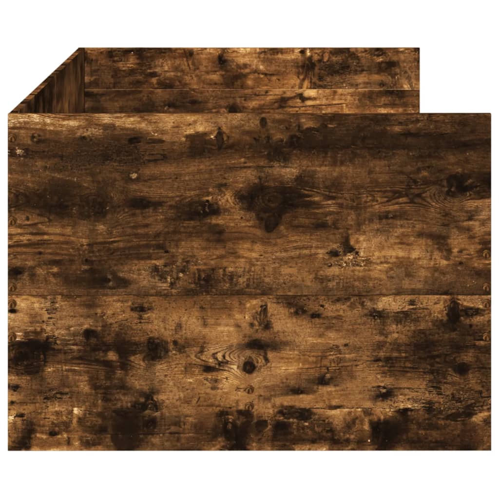 Slaapbank met lades zonder matras 90x190 cm gerookt eikenkleur is nu te koop bij PeponiXL, paradijselijk wonen!