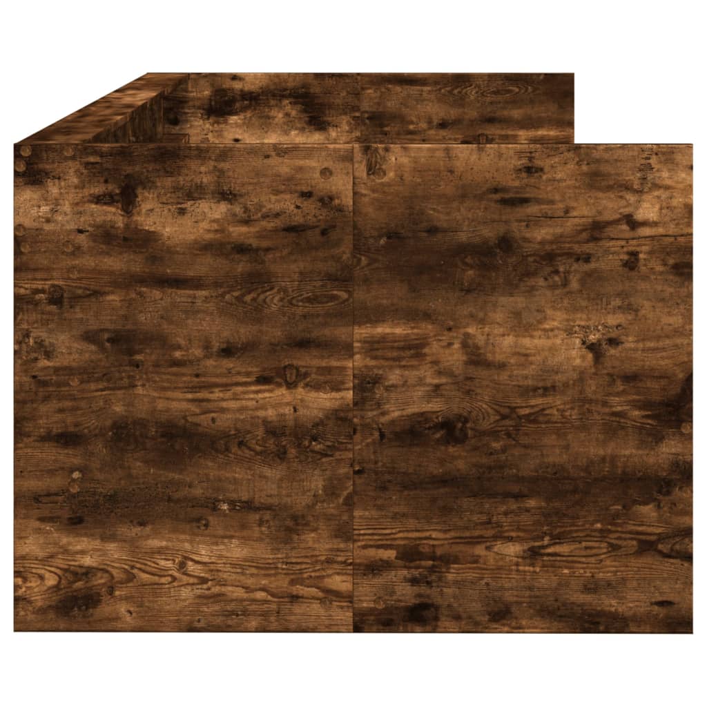 Slaapbank met lades zonder matras 90x190 cm gerookt eikenkleur is nu te koop bij PeponiXL, paradijselijk wonen!