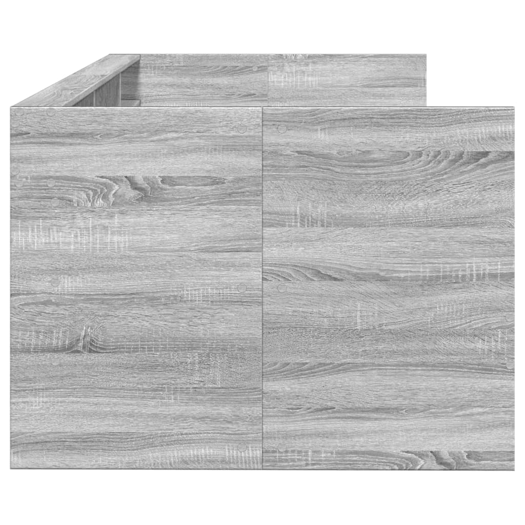 Slaapbank met lades zonder matras 90x190 cm grijs sonoma eiken is nu te koop bij PeponiXL, paradijselijk wonen!