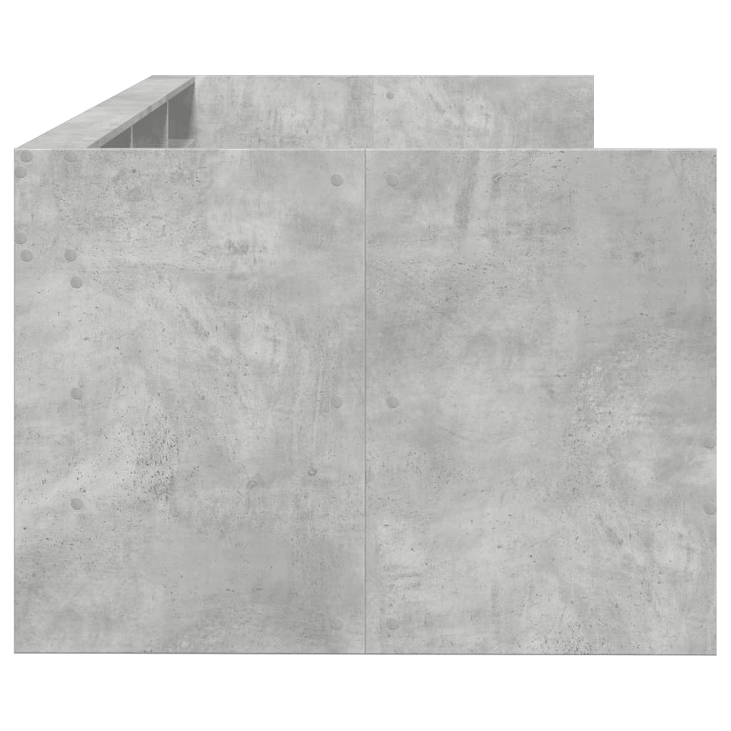 Slaapbank met lades zonder matras 75x190 cm betongrijs is nu te koop bij PeponiXL, paradijselijk wonen!