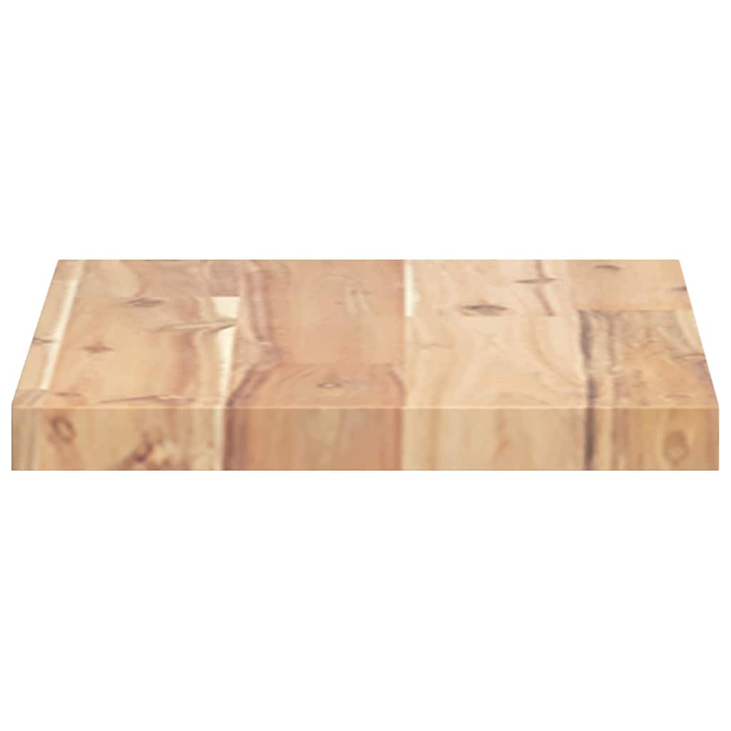 Wandschappen 4 st zwevend 40x20x2 cm onbehandeld acaciahout