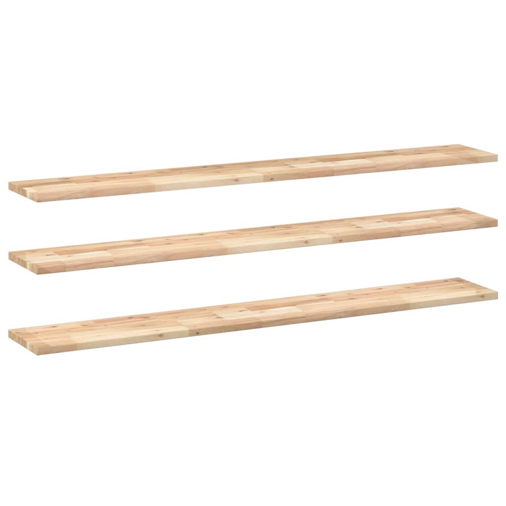 Wandschappen 3 st zwevend 160x20x2 cm onbehandeld acaciahout is nu te koop bij PeponiXL, paradijselijk wonen!