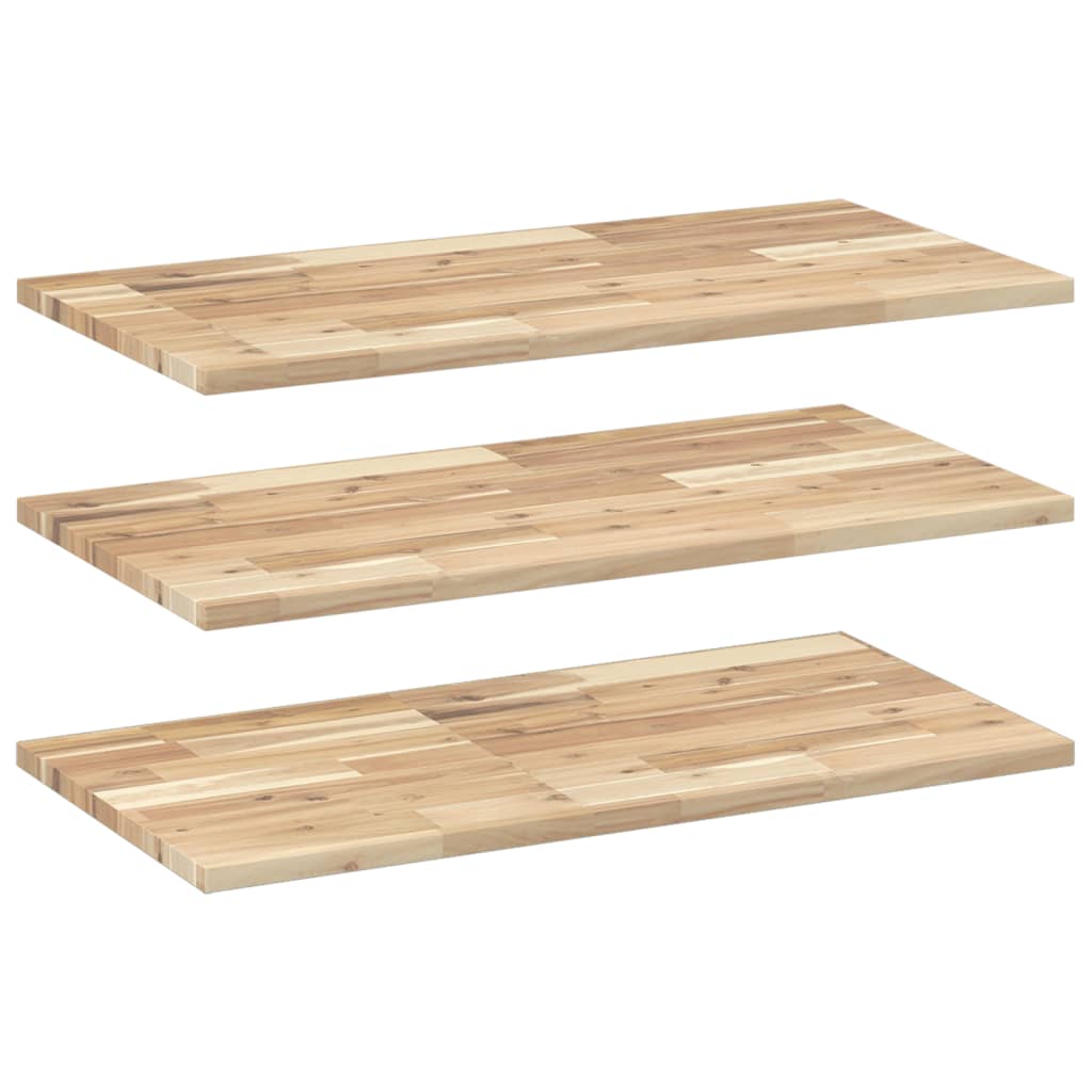 Wandschappen 3 st zwevend 60x40x2 cm onbehandeld acaciahout is nu te koop bij PeponiXL, paradijselijk wonen!