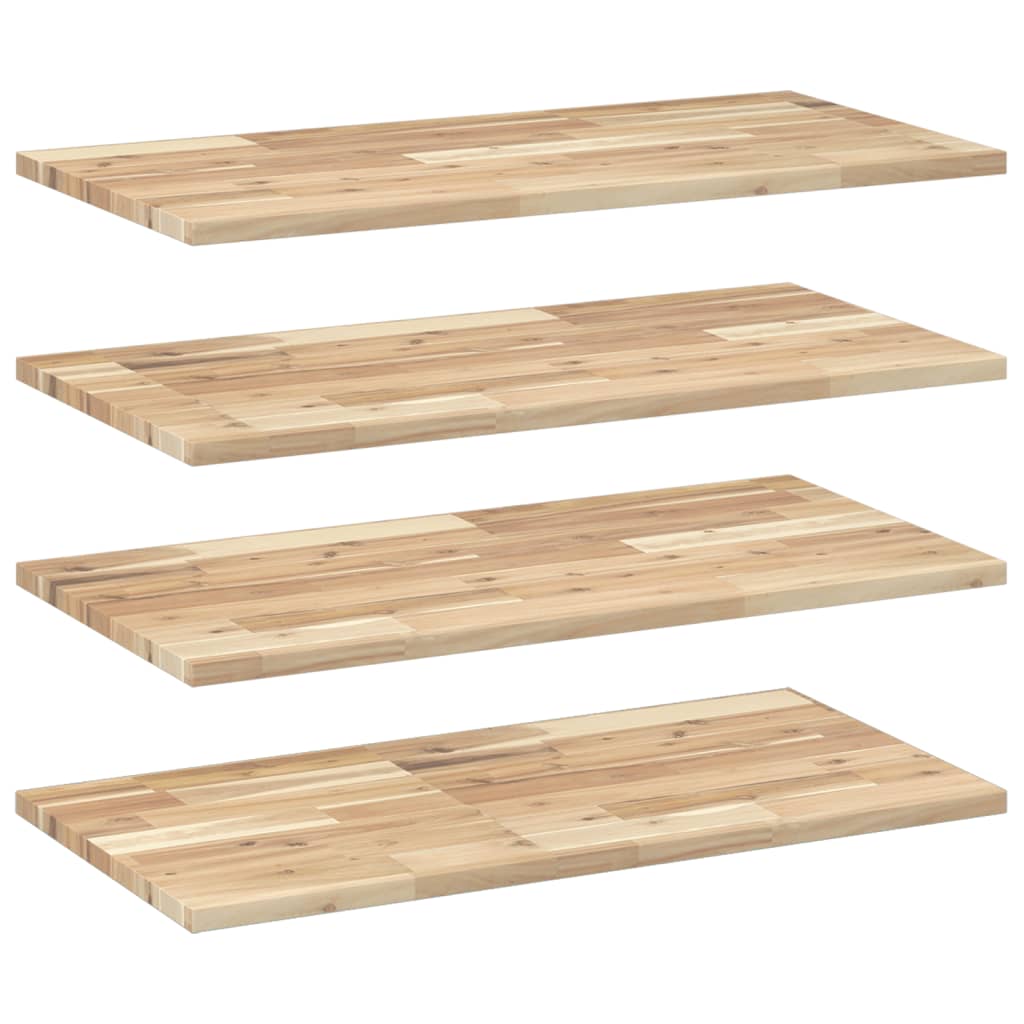 Wandschappen 4 st zwevend 60x40x2 cm onbehandeld acaciahout is nu te koop bij PeponiXL, paradijselijk wonen!