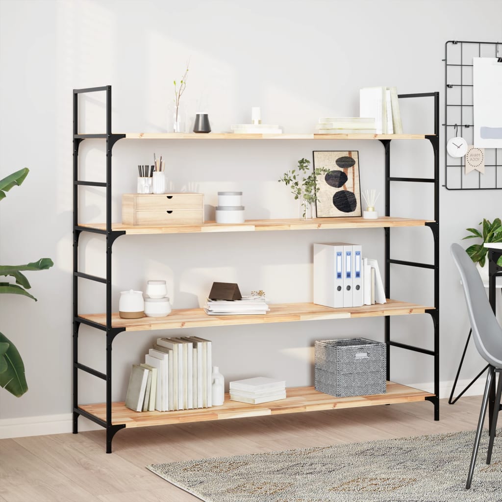 Wandschappen 2 st zwevend 140x40x2 cm onbehandeld acaciahout is nu te koop bij PeponiXL, paradijselijk wonen!