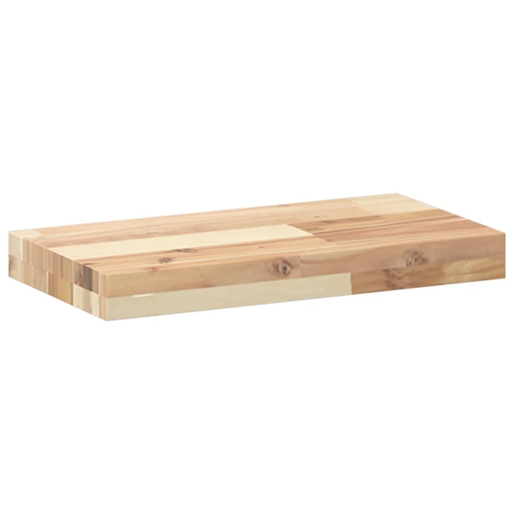 Wandschap zwevend 60x20x4 cm onbehandeld massief acaciahout is nu te koop bij PeponiXL, paradijselijk wonen!