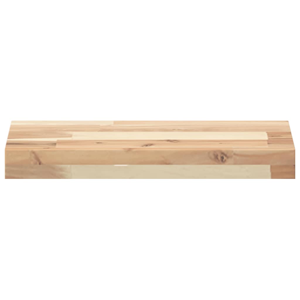 Wandschap zwevend 60x20x4 cm onbehandeld massief acaciahout is nu te koop bij PeponiXL, paradijselijk wonen!