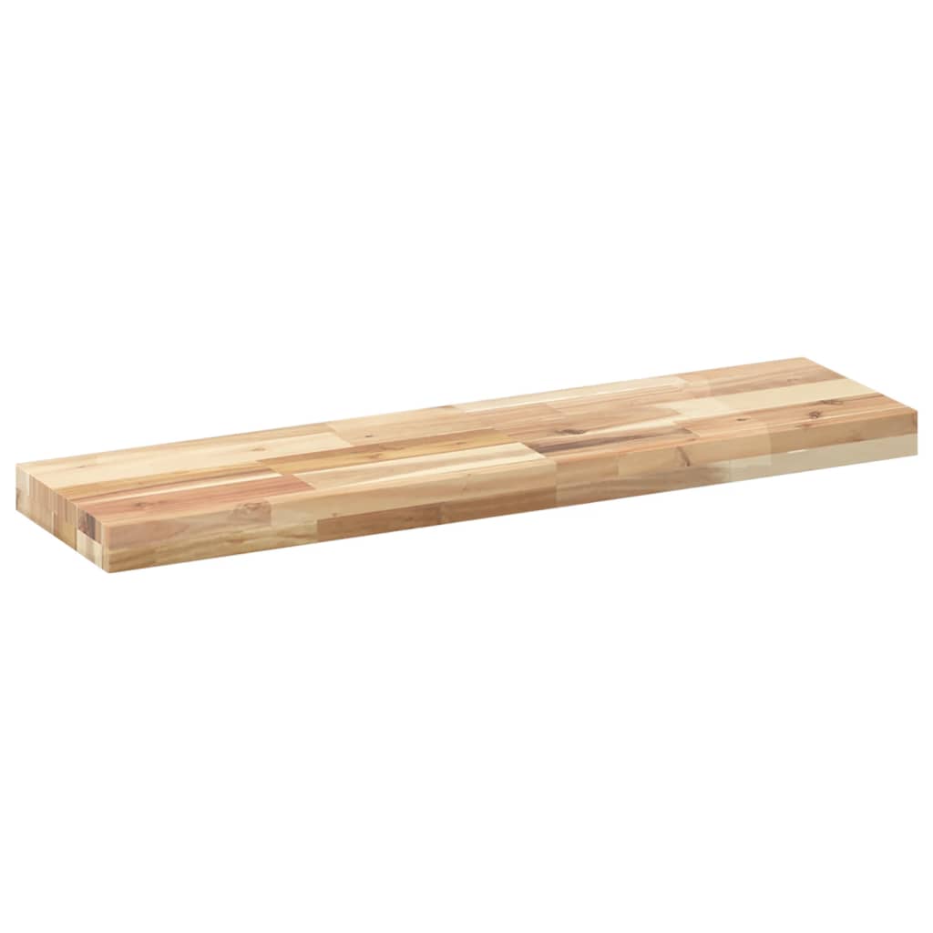 Wandschap zwevend 80x20x4 cm onbehandeld massief acaciahout is nu te koop bij PeponiXL, paradijselijk wonen!