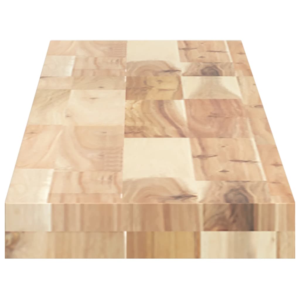 Wandschap zwevend 120x20x4 cm onbehandeld massief acaciahout is nu te koop bij PeponiXL, paradijselijk wonen!