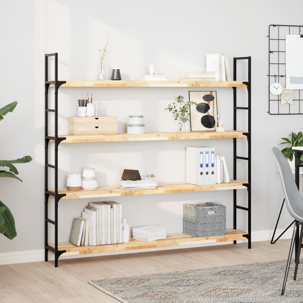 Wandschappen 2 st zwevend 140x20x4 cm onbehandeld acaciahout is nu te koop bij PeponiXL, paradijselijk wonen!