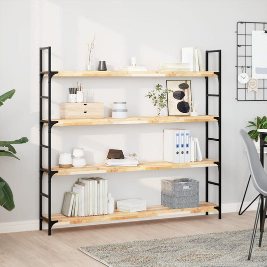 Wandschappen 4 st zwevend 160x20x4 cm onbehandeld acaciahout is nu te koop bij PeponiXL, paradijselijk wonen!