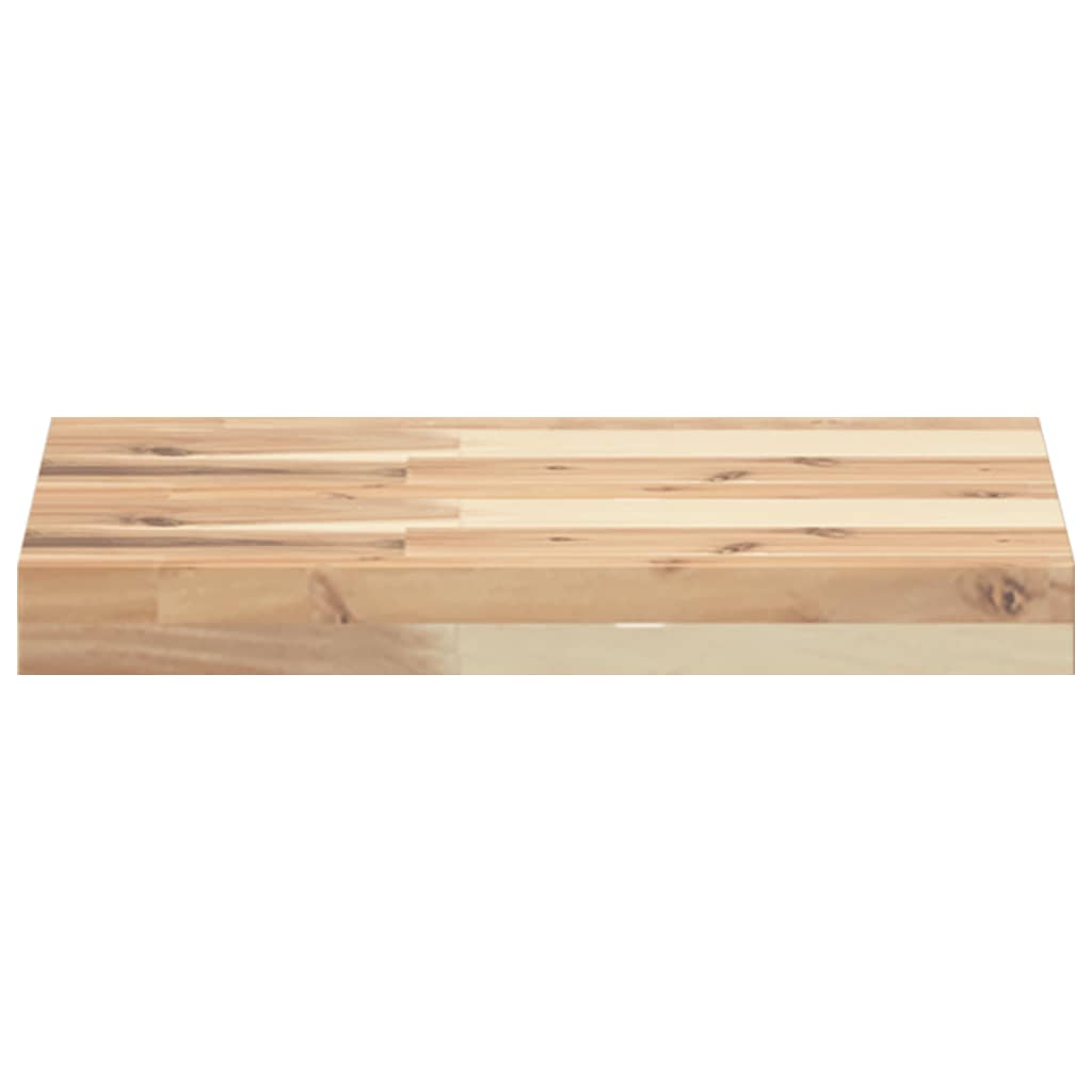 Wandschappen 2 st zwevend 60x30x4 cm onbehandeld acaciahout is nu te koop bij PeponiXL, paradijselijk wonen!