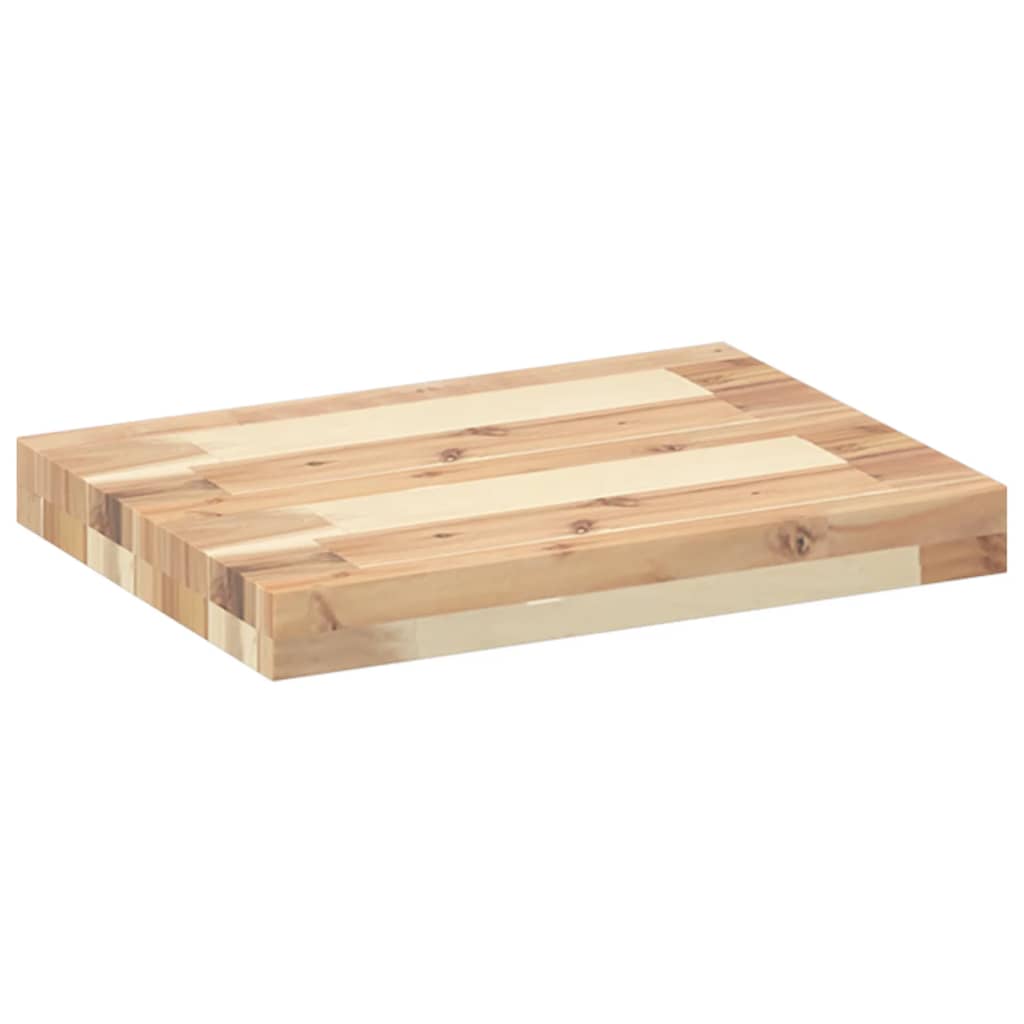 Wandschappen 2 st zwevend 60x30x4 cm onbehandeld acaciahout is nu te koop bij PeponiXL, paradijselijk wonen!