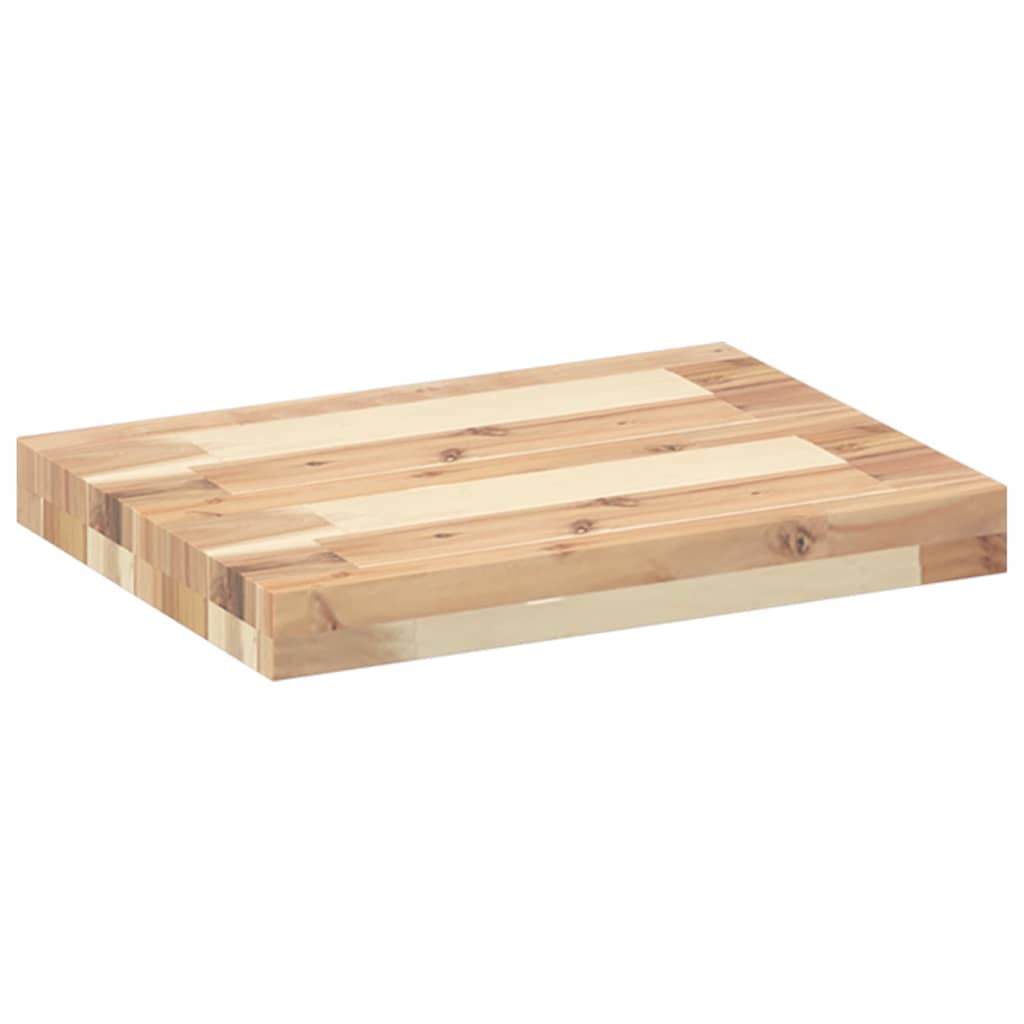 Wandschappen 4 st zwevend 60x30x4 cm onbehandeld acaciahout is nu te koop bij PeponiXL, paradijselijk wonen!