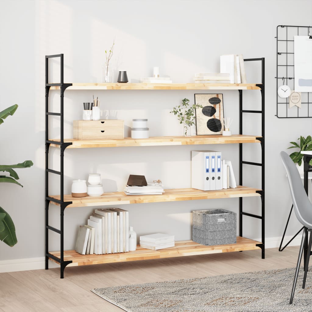 Wandschappen 2 st zwevend 120x30x4 cm onbehandeld acaciahout is nu te koop bij PeponiXL, paradijselijk wonen!