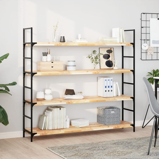 Wandschappen 4 st zwevend 160x30x4 cm onbehandeld acaciahout is nu te koop bij PeponiXL, paradijselijk wonen!
