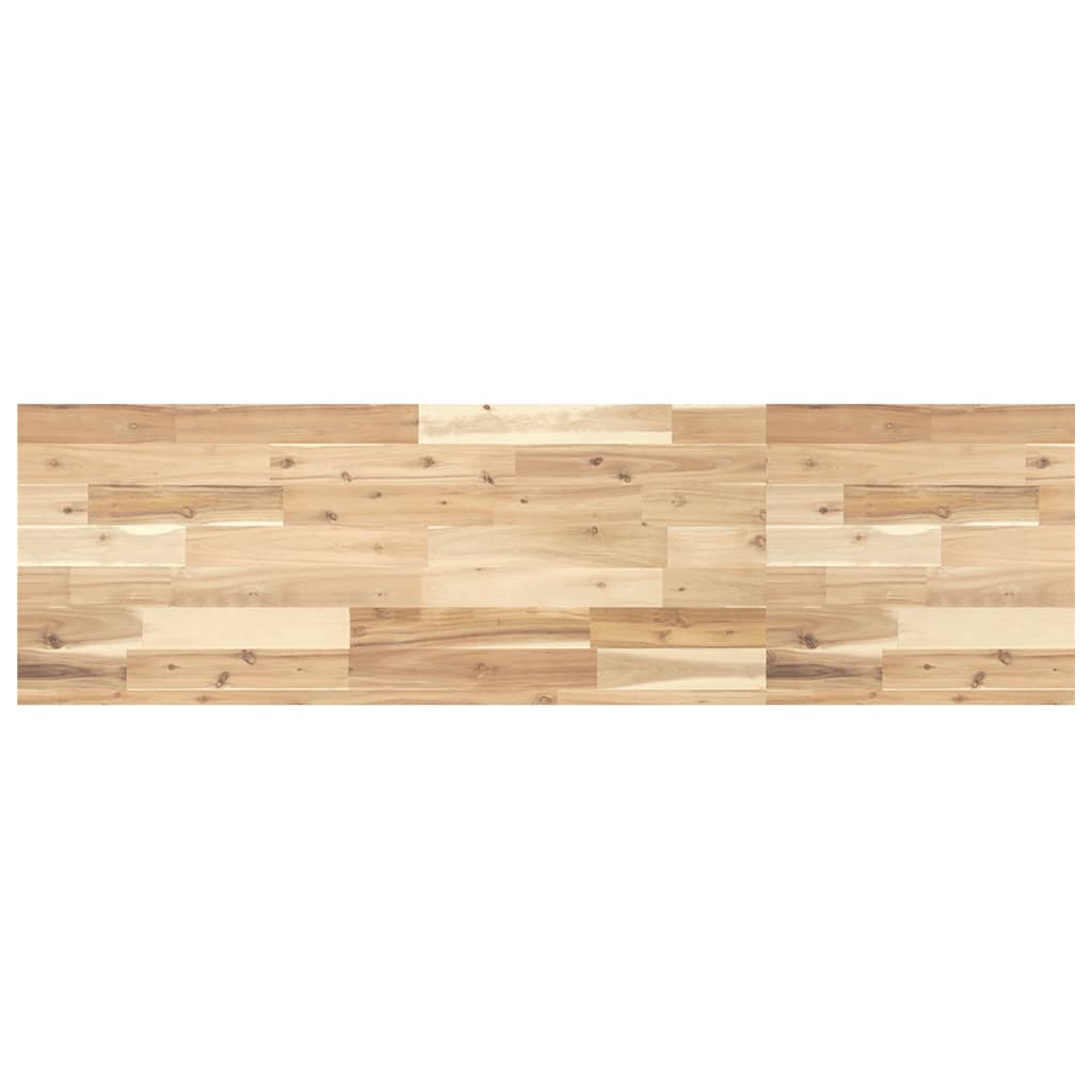 Wandschap zwevend 140x40x4 cm onbehandeld massief acaciahout is nu te koop bij PeponiXL, paradijselijk wonen!