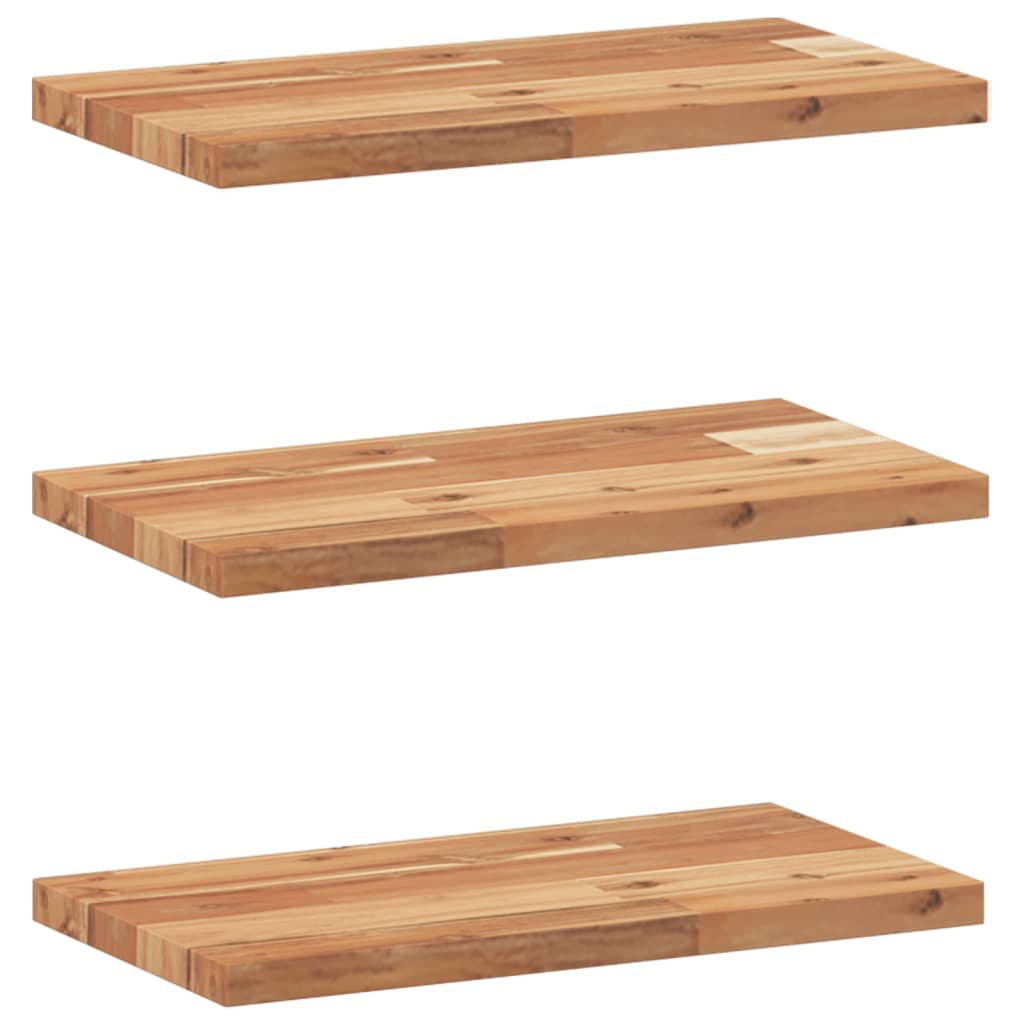 Wandschappen 3 st zwevend olieafwerking 60x20x2 cm acaciahout