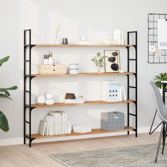 Wandschap zwevend olieafwerking 120x20x2 cm massief acaciahout is nu te koop bij PeponiXL, paradijselijk wonen!