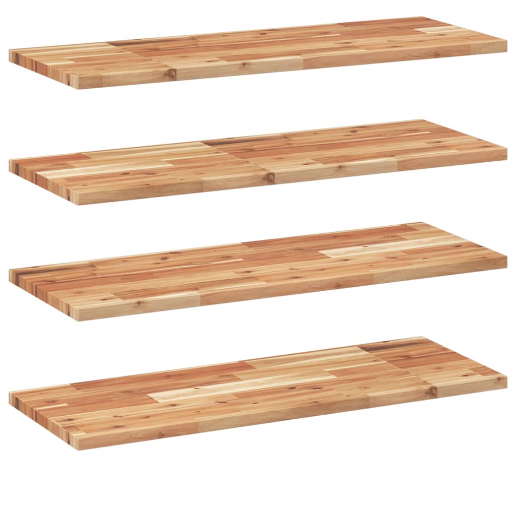 Wandschappen 4 st zwevend olieafwerking 100x30x2 cm acaciahout is nu te koop bij PeponiXL, paradijselijk wonen!
