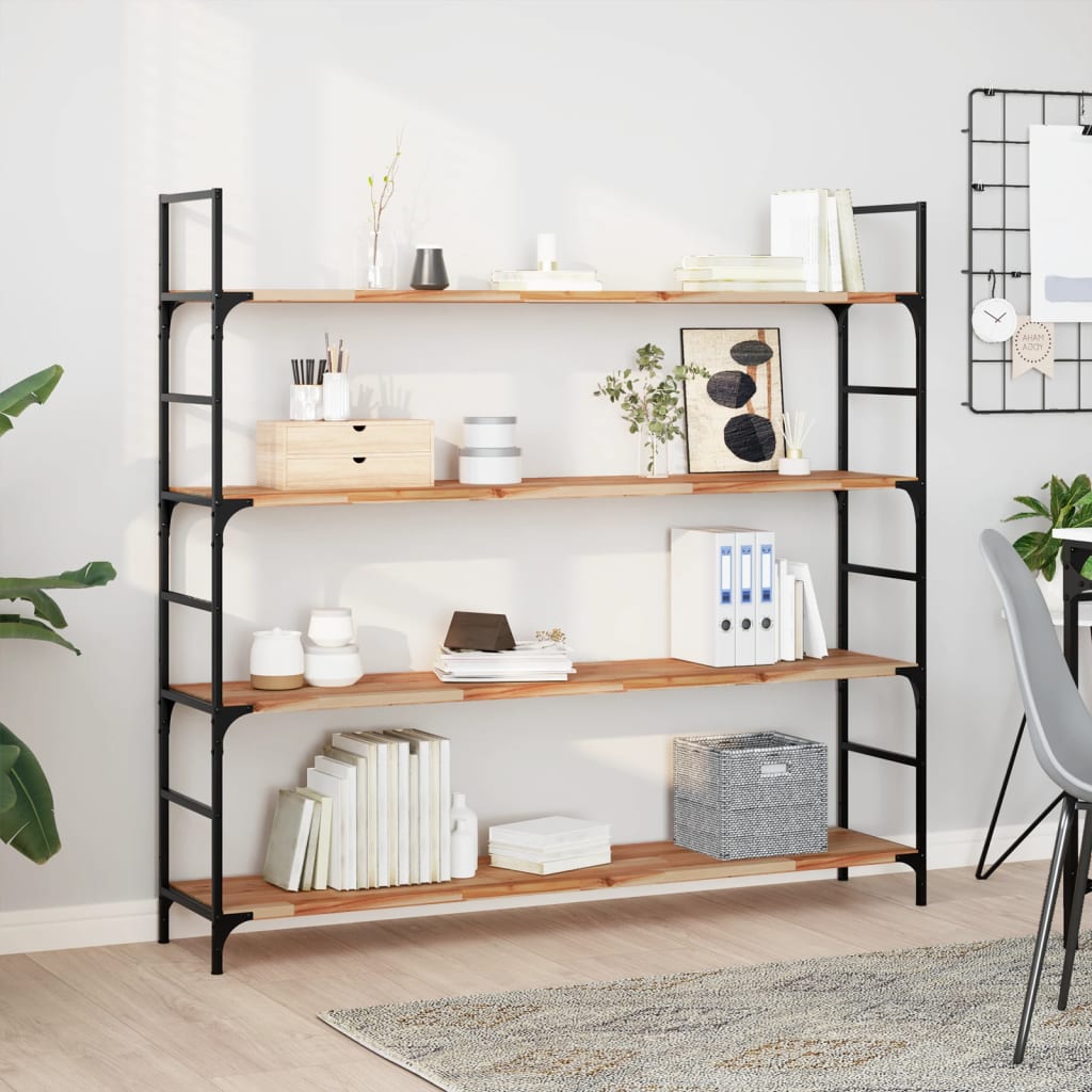 Wandschap zwevend olieafwerking 120x30x2 cm massief acaciahout is nu te koop bij PeponiXL, paradijselijk wonen!