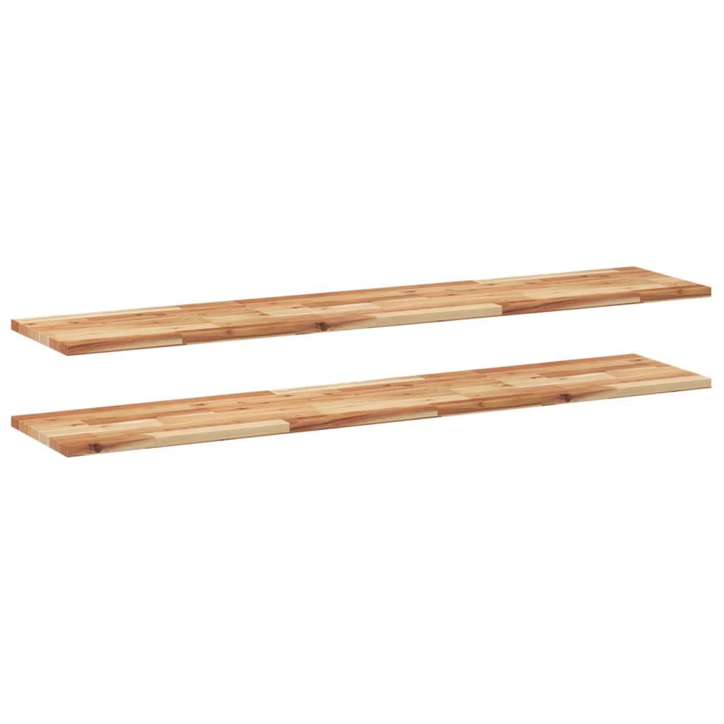 Wandschappen 2 st zwevend olieafwerking 120x30x2 cm acaciahout is nu te koop bij PeponiXL, paradijselijk wonen!
