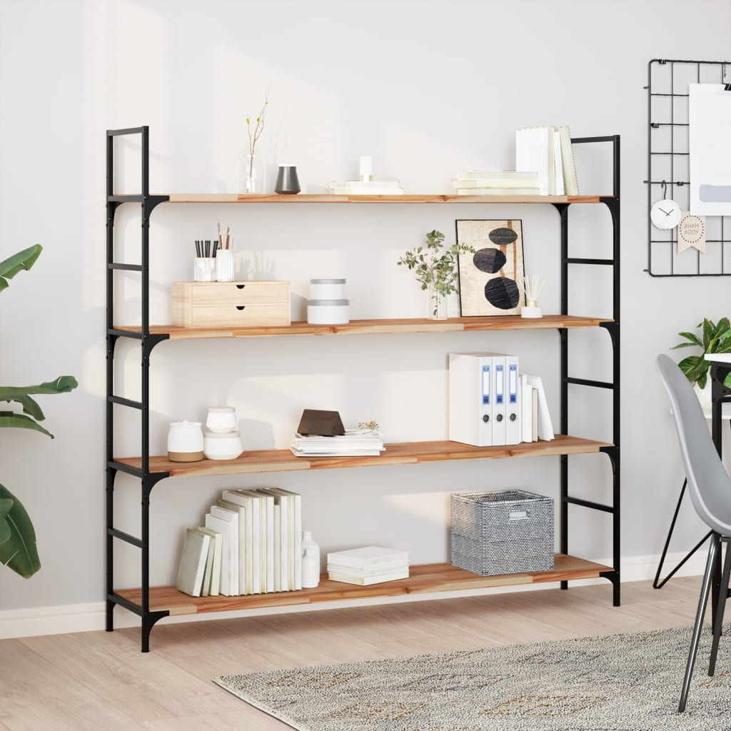 Wandschappen 4 st zwevend olieafwerking 120x30x2 cm acaciahout is nu te koop bij PeponiXL, paradijselijk wonen!