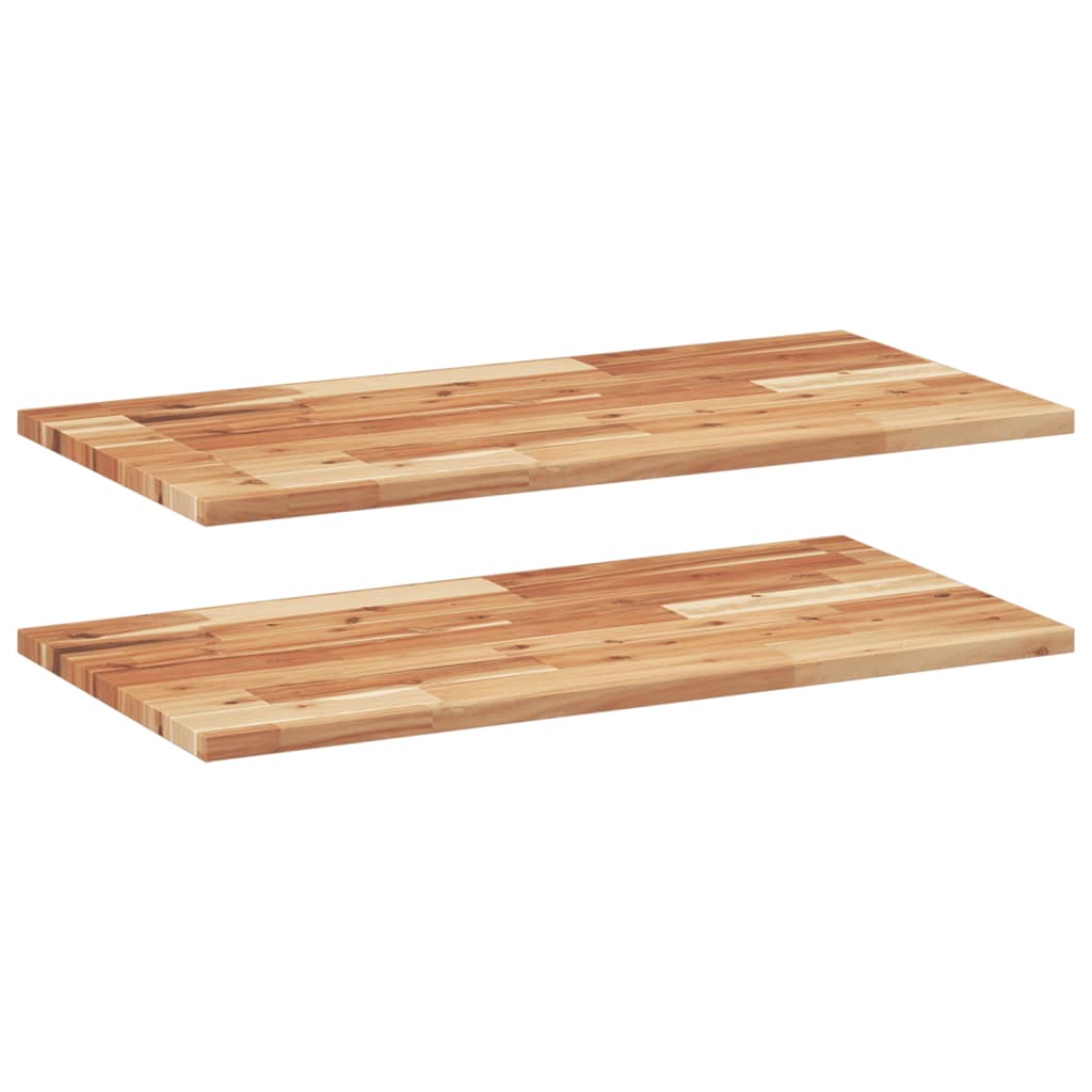 Wandschappen 2 st zwevend olieafwerking 100x40x2 cm acaciahout is nu te koop bij PeponiXL, paradijselijk wonen!