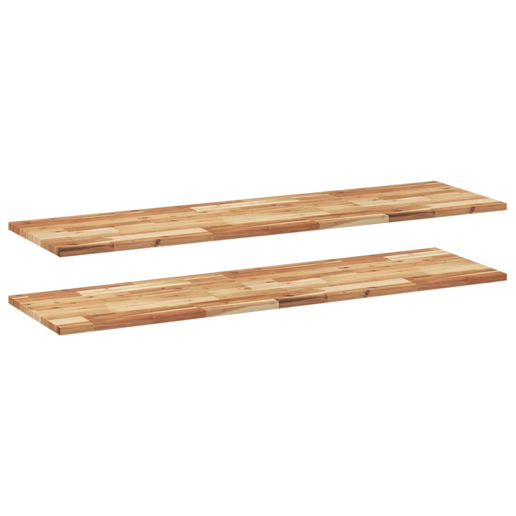 Wandschappen 2 st zwevend olieafwerking 120x40x2 cm acaciahout is nu te koop bij PeponiXL, paradijselijk wonen!