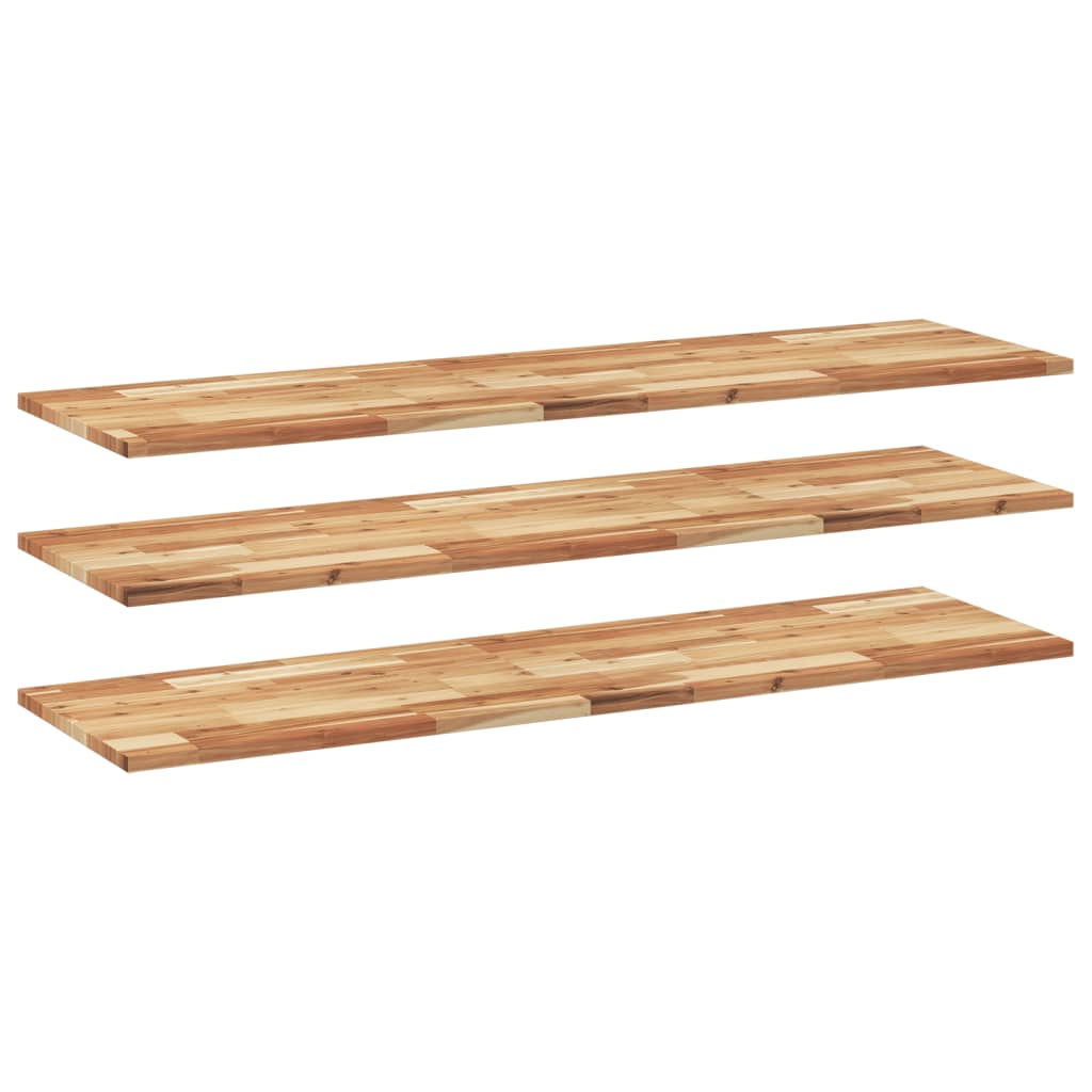 Wandschappen 3 st zwevend olieafwerking 120x40x2 cm acaciahout is nu te koop bij PeponiXL, paradijselijk wonen!