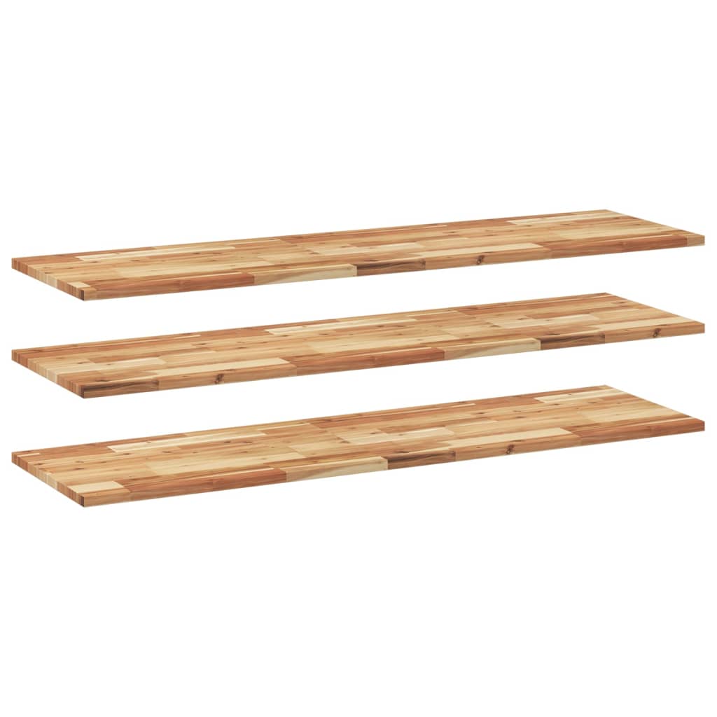 Wandschappen 3 st zwevend olieafwerking 140x40x2 cm acaciahout is nu te koop bij PeponiXL, paradijselijk wonen!