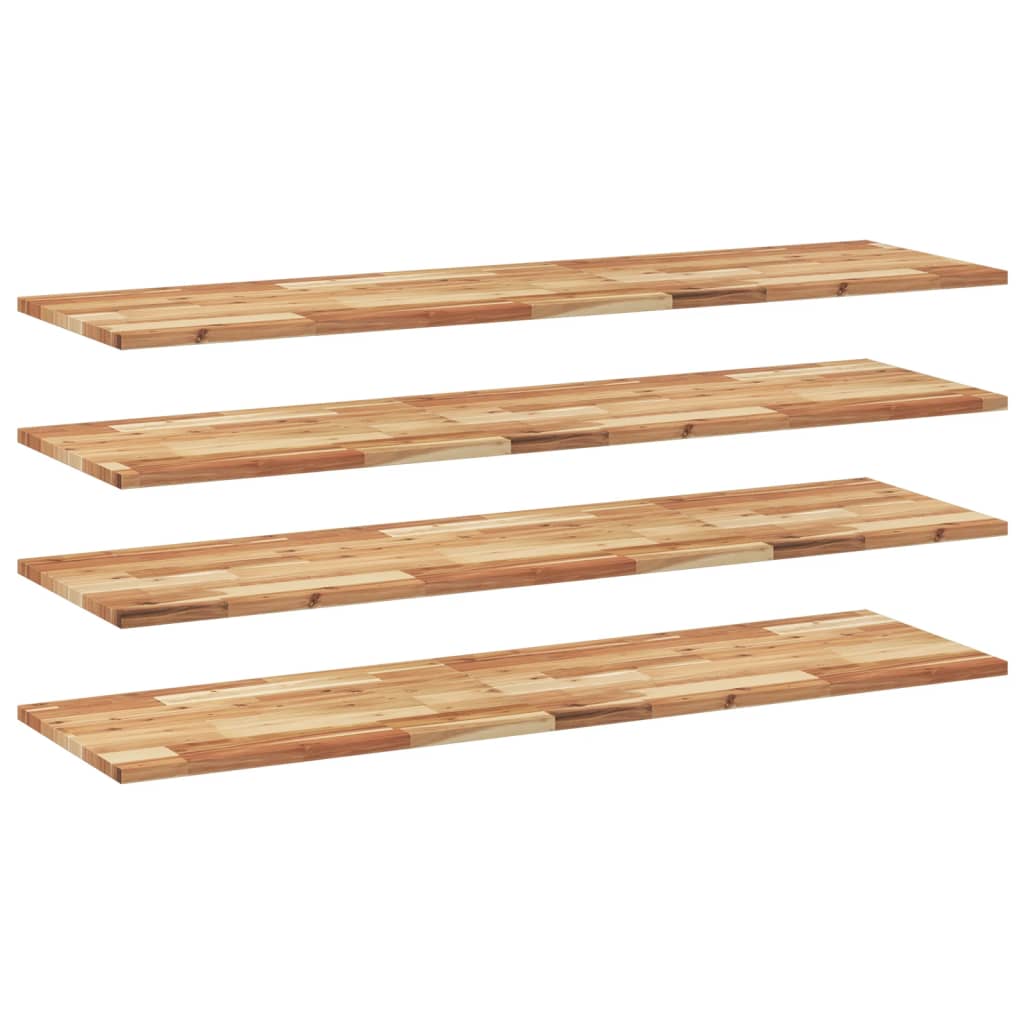 Wandschappen 4 st zwevend olieafwerking 140x40x2 cm acaciahout is nu te koop bij PeponiXL, paradijselijk wonen!