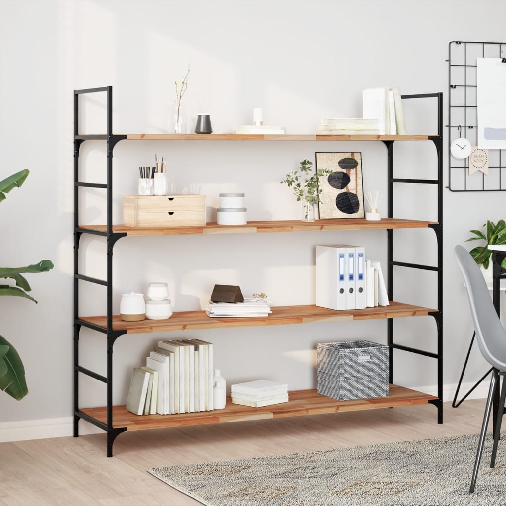 Wandschappen 4 st zwevend olieafwerking 160x40x2 cm acaciahout is nu te koop bij PeponiXL, paradijselijk wonen!