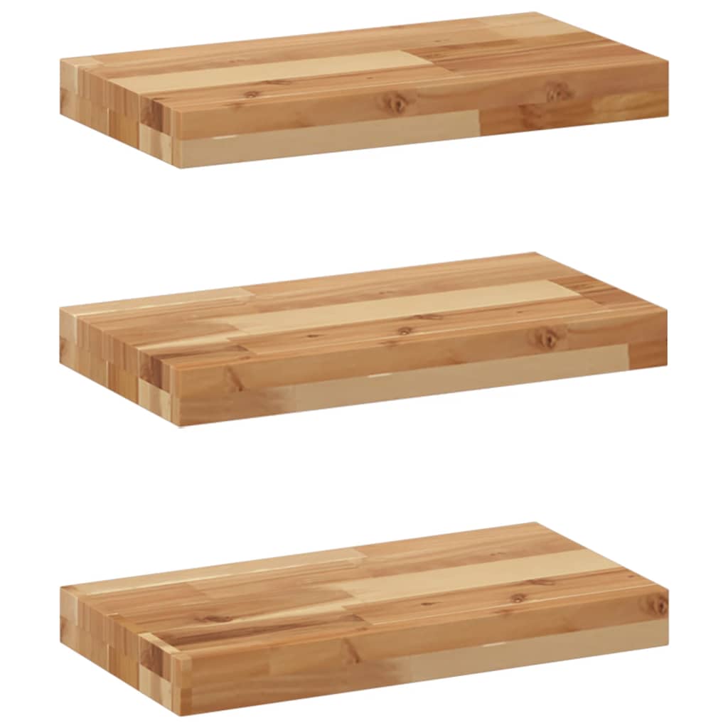 Wandschappen 3 st zwevend olieafwerking 60x20x4 cm acaciahout is nu te koop bij PeponiXL, paradijselijk wonen!
