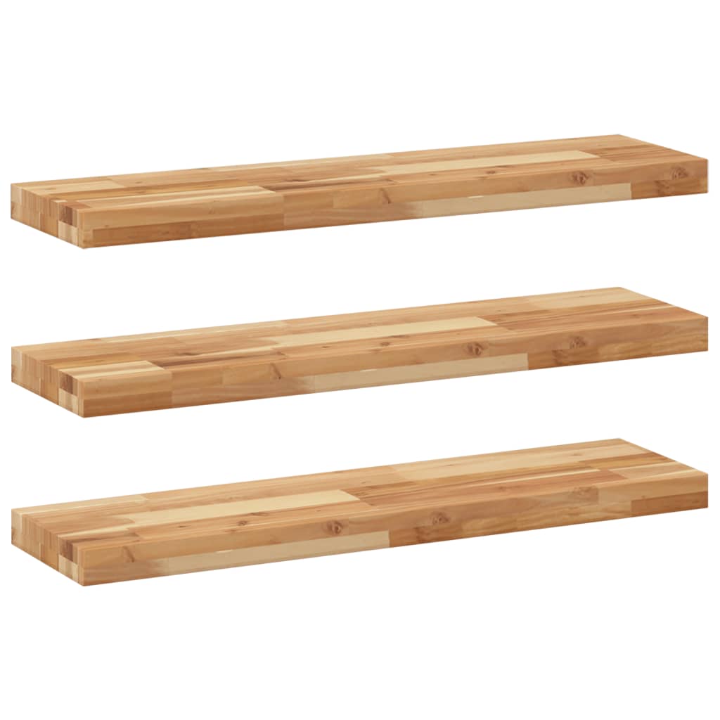 Wandschappen 3 st zwevend olieafwerking 80x20x4 cm acaciahout is nu te koop bij PeponiXL, paradijselijk wonen!