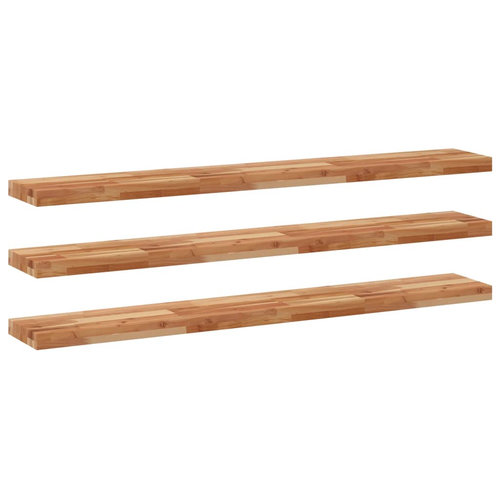 Wandschappen 3 st zwevend olieafwerking 120x20x4 cm acaciahout is nu te koop bij PeponiXL, paradijselijk wonen!