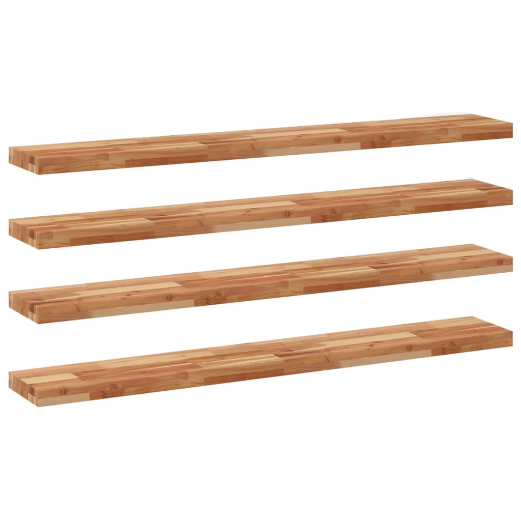 Wandschappen 4 st zwevend olieafwerking 120x20x4 cm acaciahout is nu te koop bij PeponiXL, paradijselijk wonen!