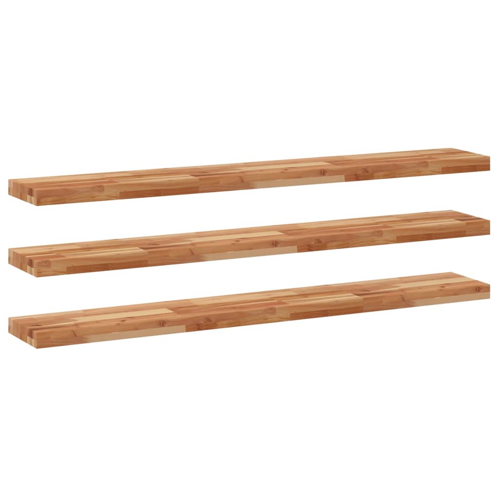 Wandschappen 3 st zwevend olieafwerking 140x20x4 cm acaciahout is nu te koop bij PeponiXL, paradijselijk wonen!