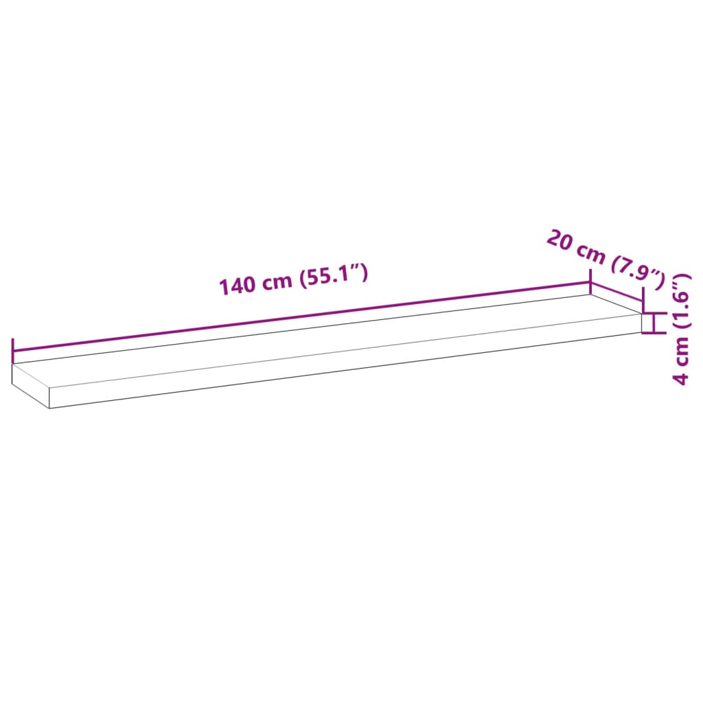 Wandschappen 3 st zwevend olieafwerking 140x20x4 cm acaciahout is nu te koop bij PeponiXL, paradijselijk wonen!