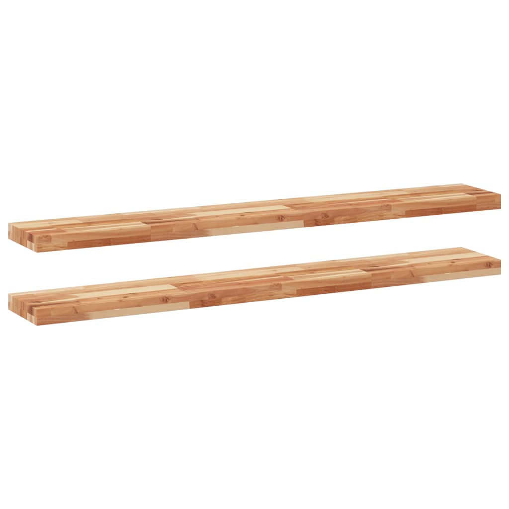 Wandschappen 2 st zwevend olieafwerking 160x20x4 cm acaciahout is nu te koop bij PeponiXL, paradijselijk wonen!
