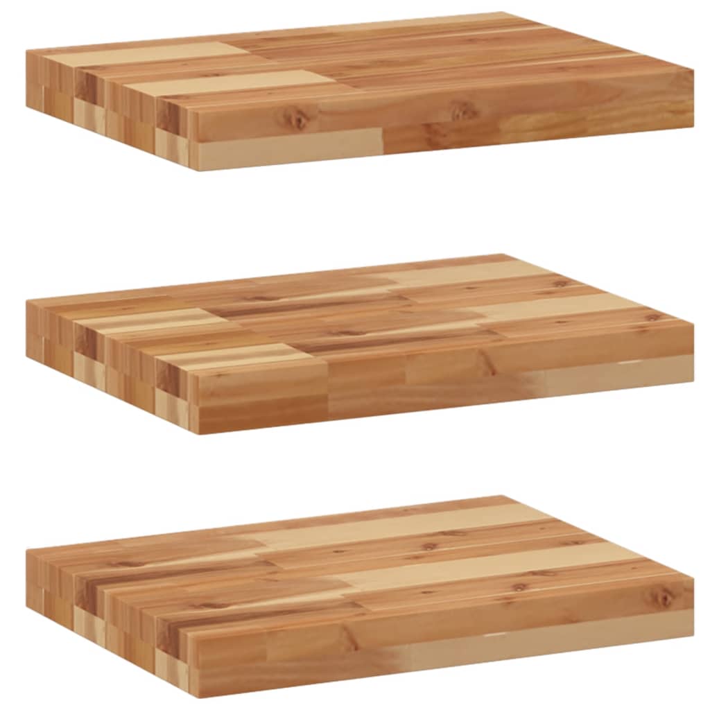 Wandschappen 3 st zwevend olieafwerking 60x30x4 cm acaciahout is nu te koop bij PeponiXL, paradijselijk wonen!