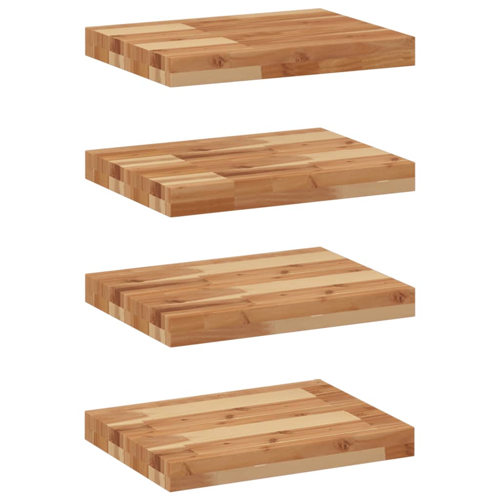 Wandschappen 4 st zwevend olieafwerking 60x30x4 cm acaciahout is nu te koop bij PeponiXL, paradijselijk wonen!