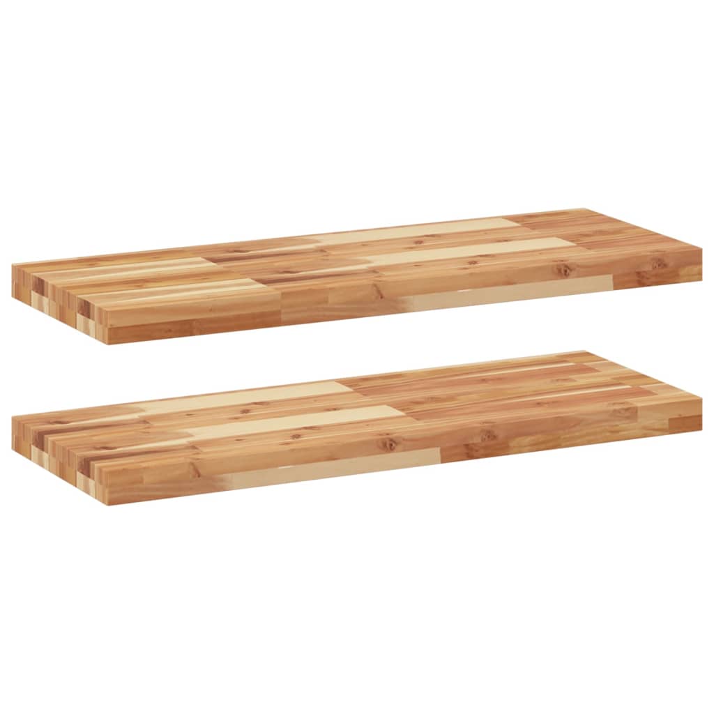 Wandschappen 2 st zwevend olieafwerking 80x30x4 cm acaciahout is nu te koop bij PeponiXL, paradijselijk wonen!